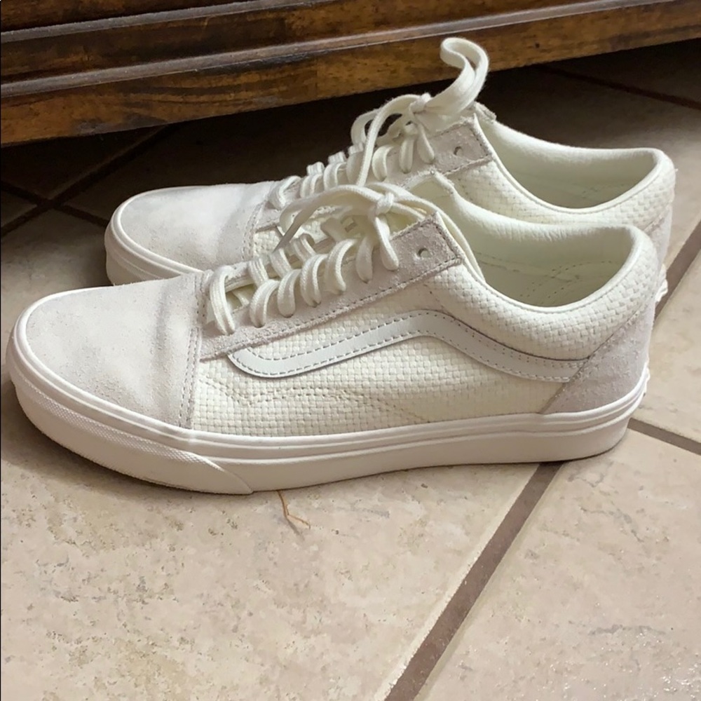 White Old Skool Vans